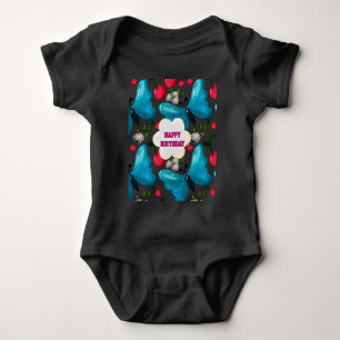 Custom butterfly birthday party matching set baby bodysuit