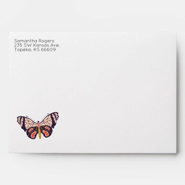Custom Butterfly Envelope (Front)