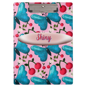 Custom butterfly floral pattern gift  clipboard