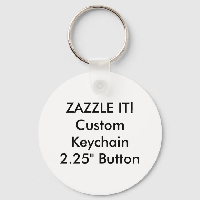 Custom Button Keychain Key Ring Blank Template (Front)