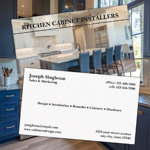 Custom Cabinet Installation Business Card