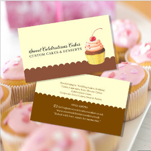 Custom Cake Baker Business Card Template Cake