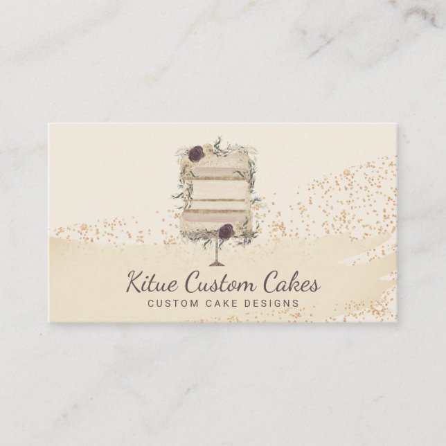 Custom Cake Order Specialist Business Card (Front)