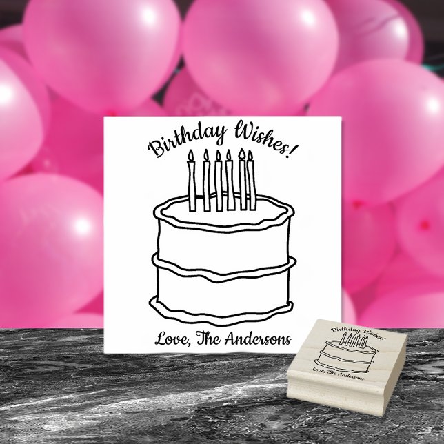 Custom Cake Special Wishes Rubber Stamp (Creator Uploaded)