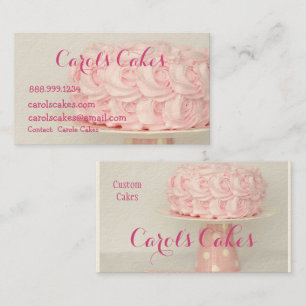 Custom Cake & Wedding Cake Design Bakers Business Card