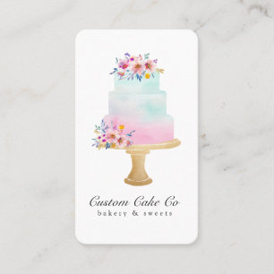 Custom Cakes Bakery Business Card
