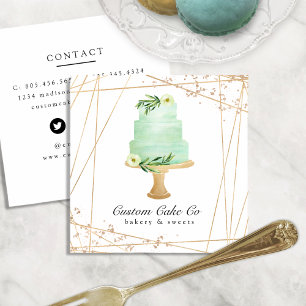 Custom Cakes Bakery Business Card