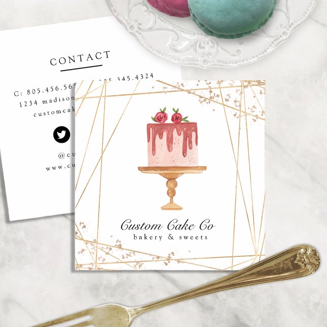 Custom Cakes Bakery Business Card (Creator Uploaded)
