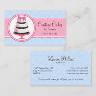 Custom Cakes Bakery Business Card