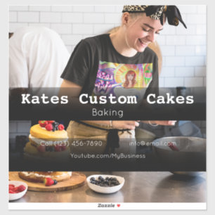 Custom Cakes Business Vehicle Advertising Sticker