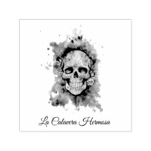 Custom Calavera Hermosa Day of the Dead Skull Self-inking Stamp