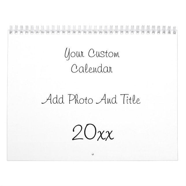 Custom Calendar Add Photo And Text (Cover)