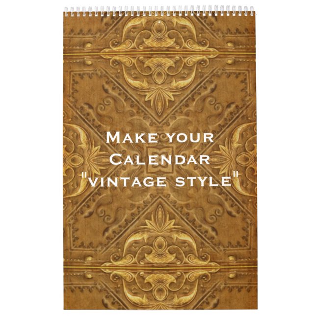 Custom Calendar "VINTAGE STYLE" + your photos (Cover)
