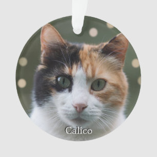 Custom Calico Cat Photo Personalised Ornament