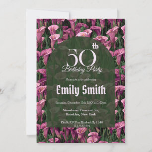 Custom Call Lilies Aesthetic Wife’S Birthday Invitation