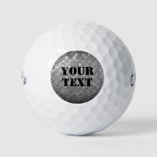 Custom Callaway golf balls with steel plate design