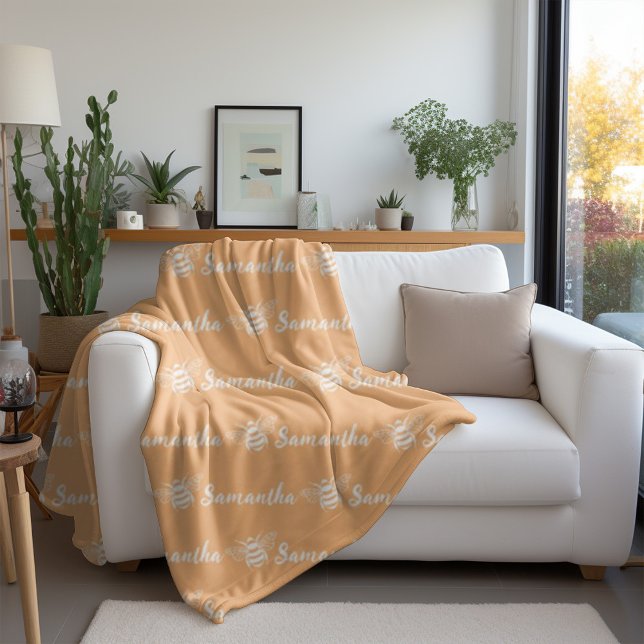 Custom Calligraphy Name  Fleece Blanket (Creator Uploaded)