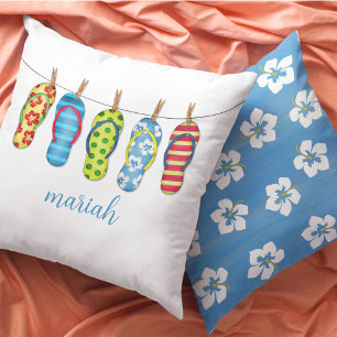 Custom Calligraphy Script Beach Cushion