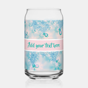 Custom Calm Blue Meditation Abstract Design Can Glass