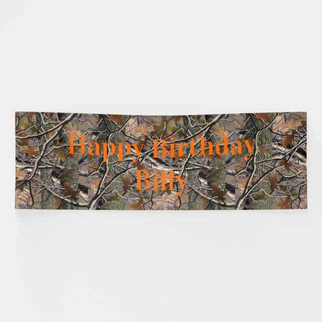 Custom Camo Banner, BDay, Welcome Home, Camp Spot Banner (Horizontal)