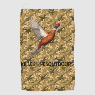 Custom camo golf ball towel