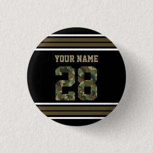 Custom Camouflage Number 28 Personalised 3 Cm Round Badge
