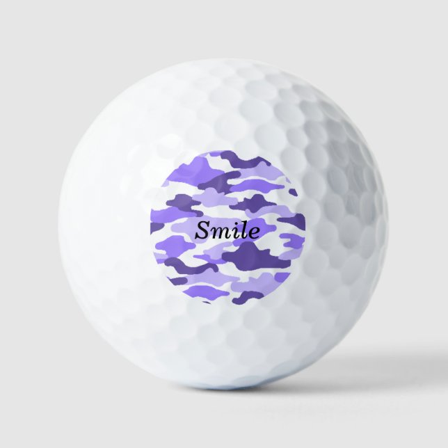 Custom Camouflage (Purple)    Golf Balls (Front)