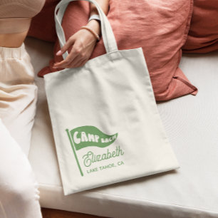 Custom Camp Bach Bachelorette Mountain Favour Tote Bag