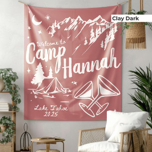 Custom Camp Bachelorette Banner Large Camp Bride  Tapestry