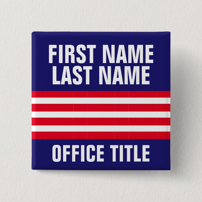 Custom Campaign Button Personalised Template (Front)