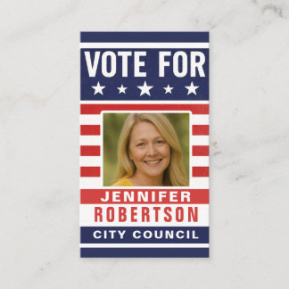 Custom Campaign Election Business Card