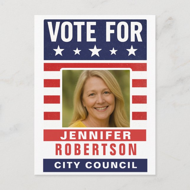 Custom Campaign Election Postcard (Front)