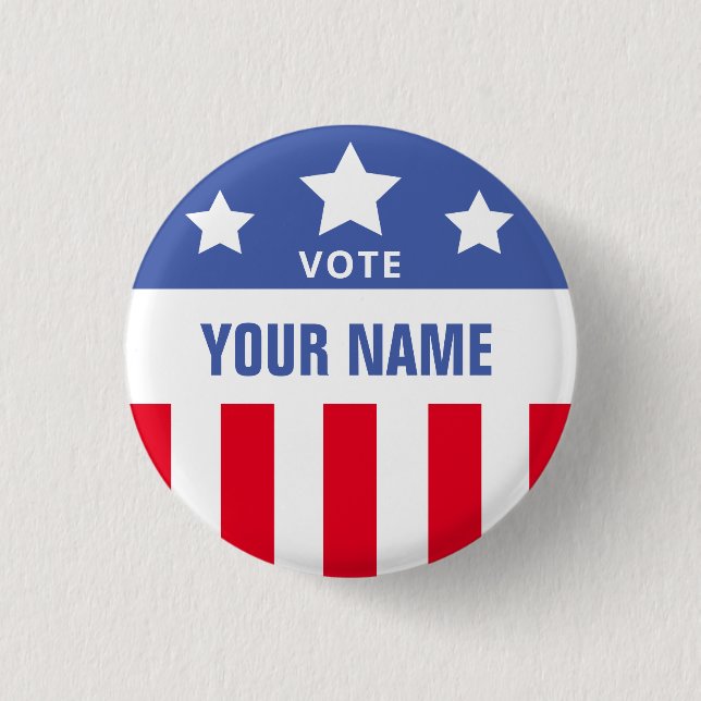 Custom Campaign Election Vote Template 3 Cm Round Badge (Front)