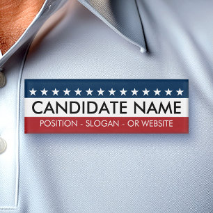 Custom Campaign Gear with Name and Text Name Tag