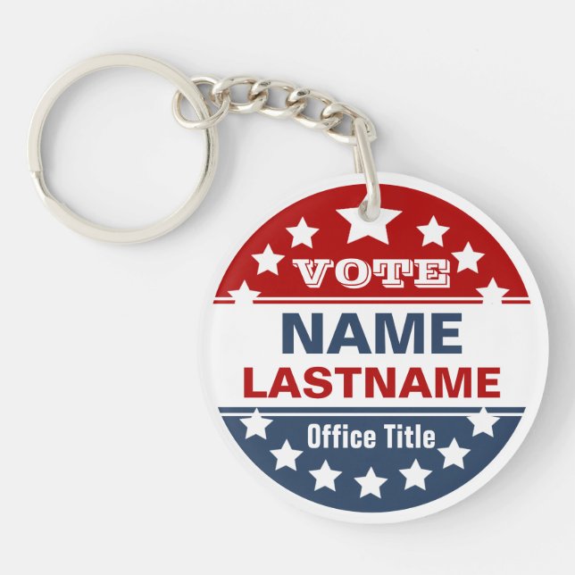 Custom Campaign  Key Ring (Front)