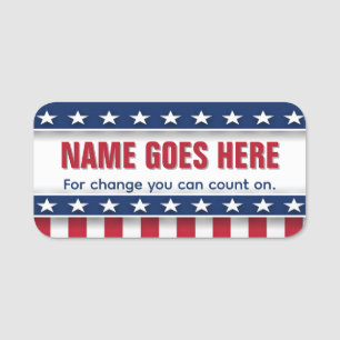 Custom Campaign Personalized Name Tag