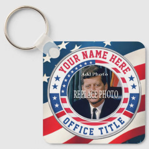 Custom Campaign Photo Key Ring
