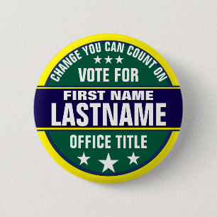 Custom Campaign Political Button