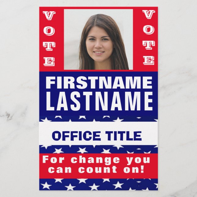 Custom Campaign Political Template Flyer (Front)