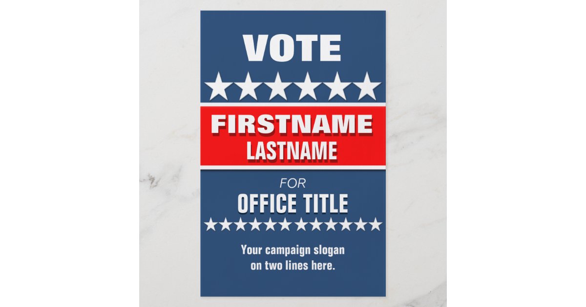 Custom Campaign Political Template Flyer | Zazzle.com.au