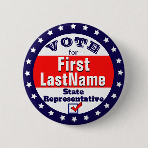 Custom Campaign State Representative 6 Cm Round Badge
