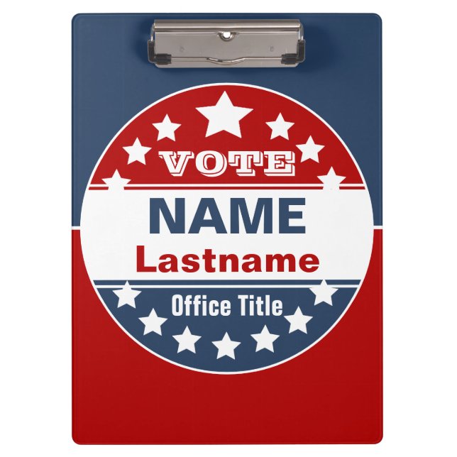 Custom Campaign Template Clipboard (Front)