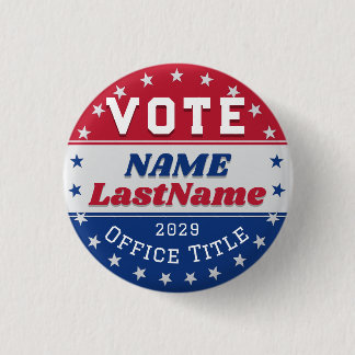 Custom Campaign Template for Elections 3 Cm Round Badge