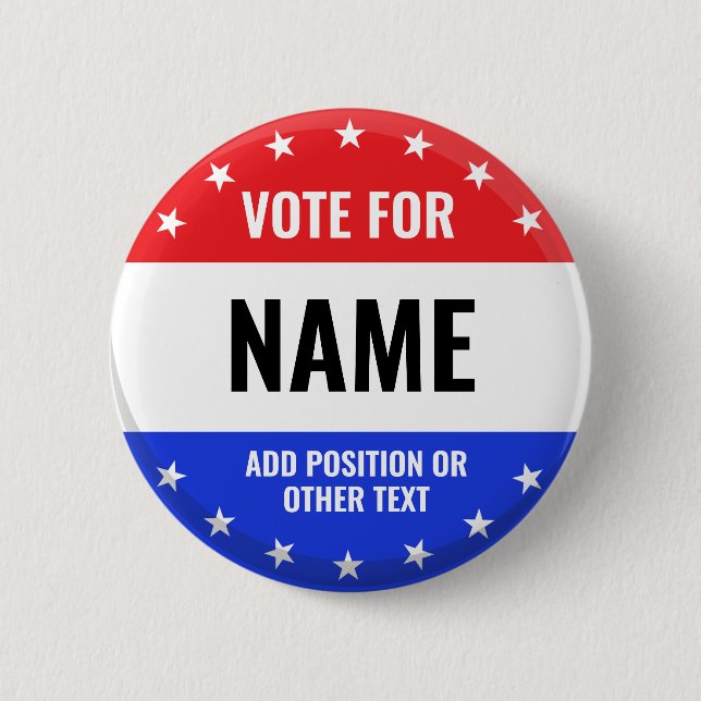 Custom Campaign Template for Elections Button (Front)