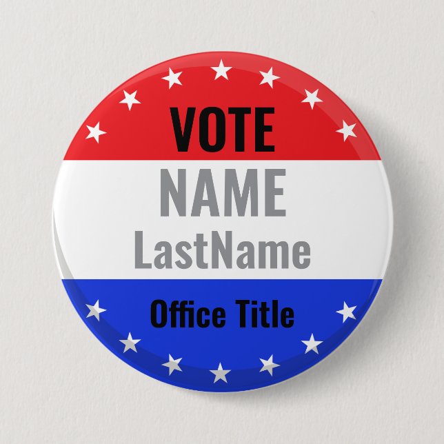 Custom Campaign Template for Elections Button (Front)