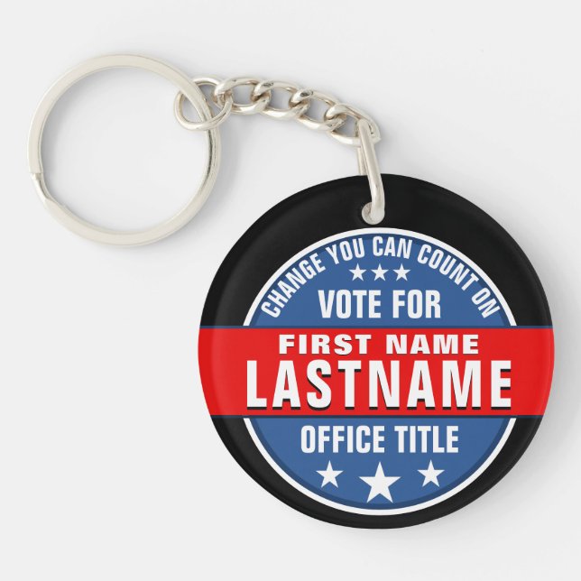 Custom Campaign Template Key Ring (Front)