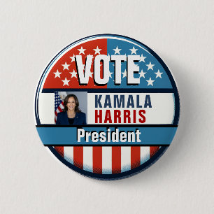 Custom Campaign Template Photo 6 Cm Round Badge