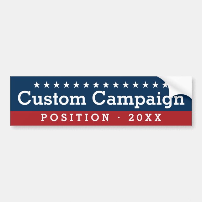 Custom Campaign - Traditional Design with Position Bumper Sticker (Front)