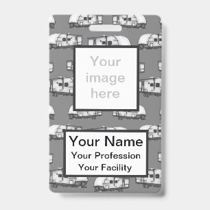 Custom Campers - Grey Badge ID Badge
