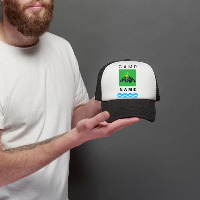 Custom Camping Bachelorette Party Summer Camper Trucker Hat (Creator Uploaded)